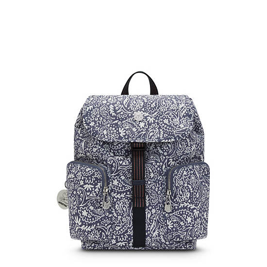 Kipling Anto Woodstock Rugzak Wit Blauw | BE 1539LI